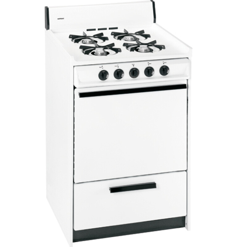 Hotpoint® 24" Compact Gas Range RGA524PWWH