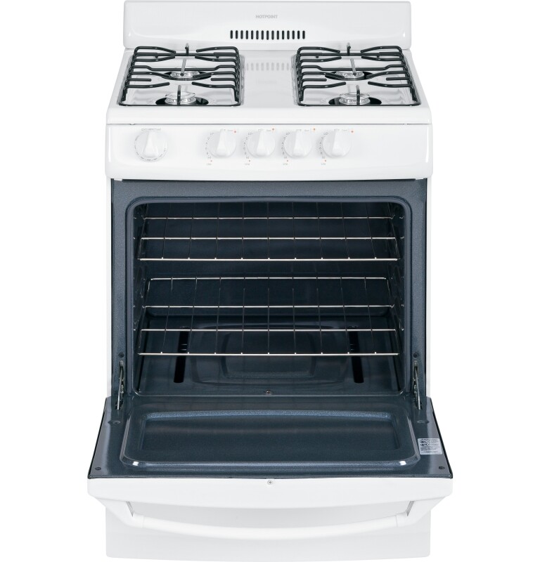Hotpoint 24" Free-Standing Gas Range White RGA724EKWH Picture 1