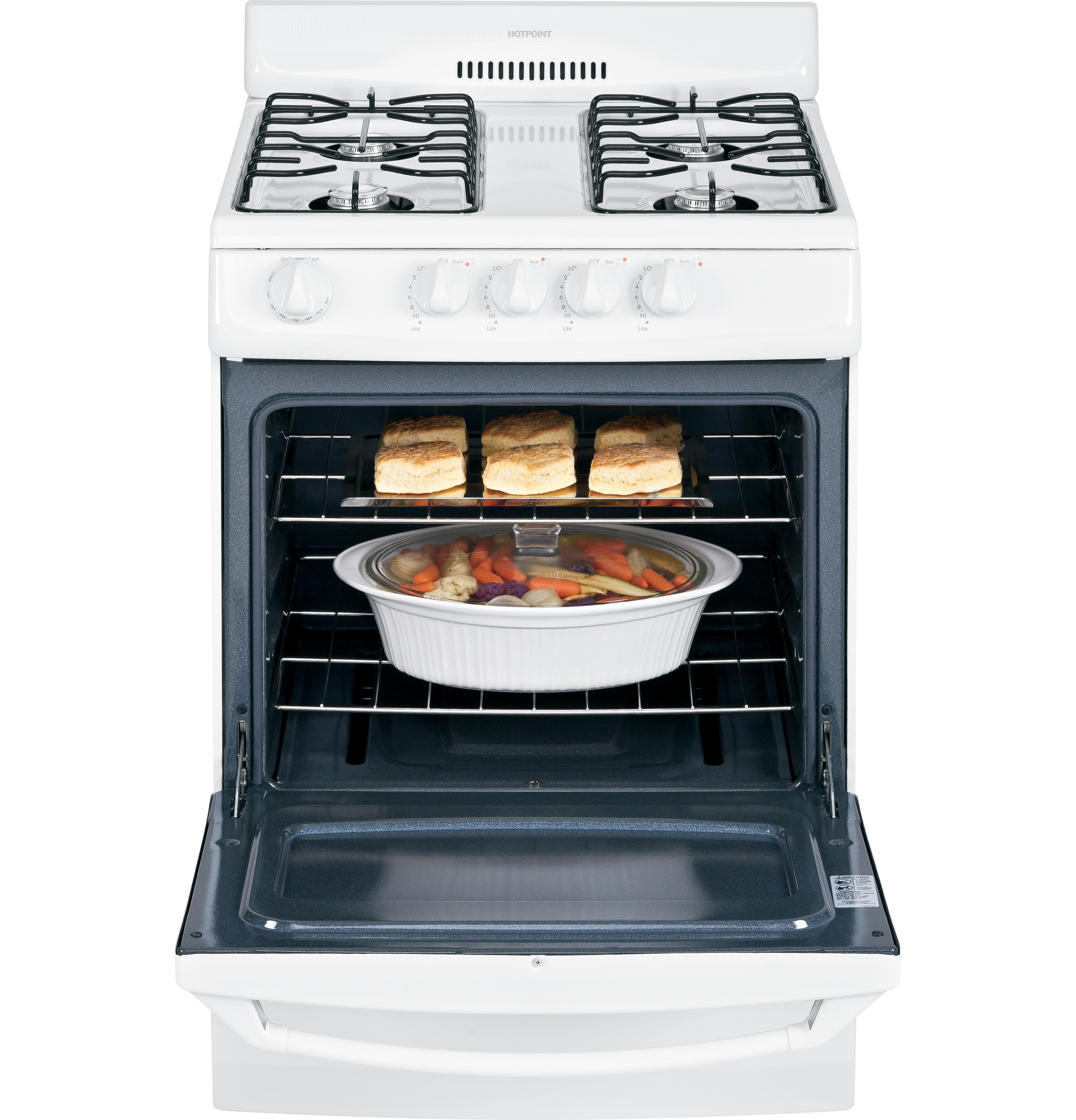 24" Free-Standing Gas Range RGA724EKWH