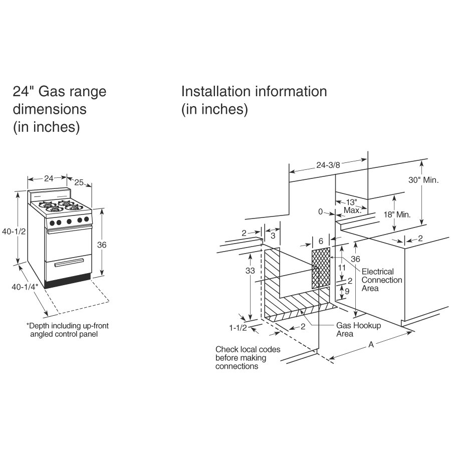 24" Free-Standing Gas Range RGA724PKWH