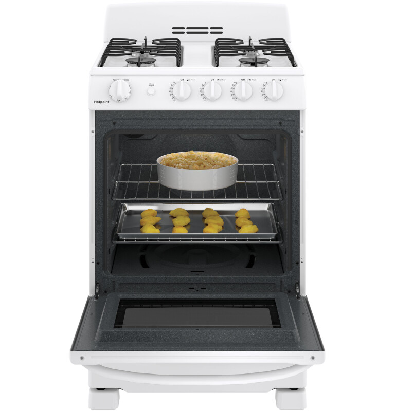 24" Front-control Free-standing Gas Range With Large Window RGAS300DMWW