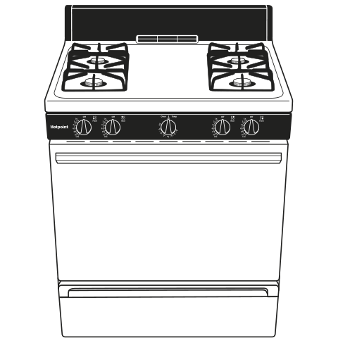 30" Free-Standing Gas Range RGB508PEFCT
