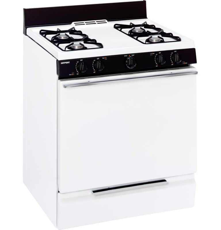 Hotpoint® 30" Free-Standing Gas Range RGB508PEHWH