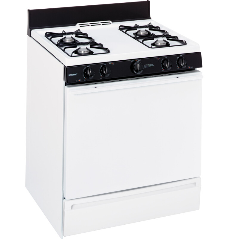 30" Free-Standing Gas Range RGB508PPTWH
