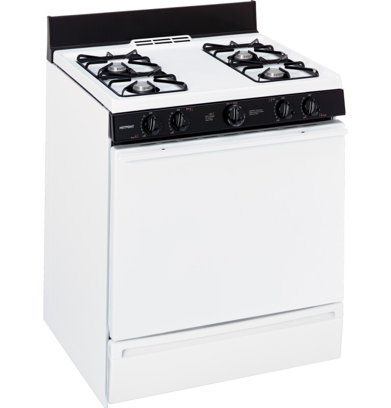 Hotpoint 30" Free-Standing Gas Range White RGB518PCDWH Picture 1