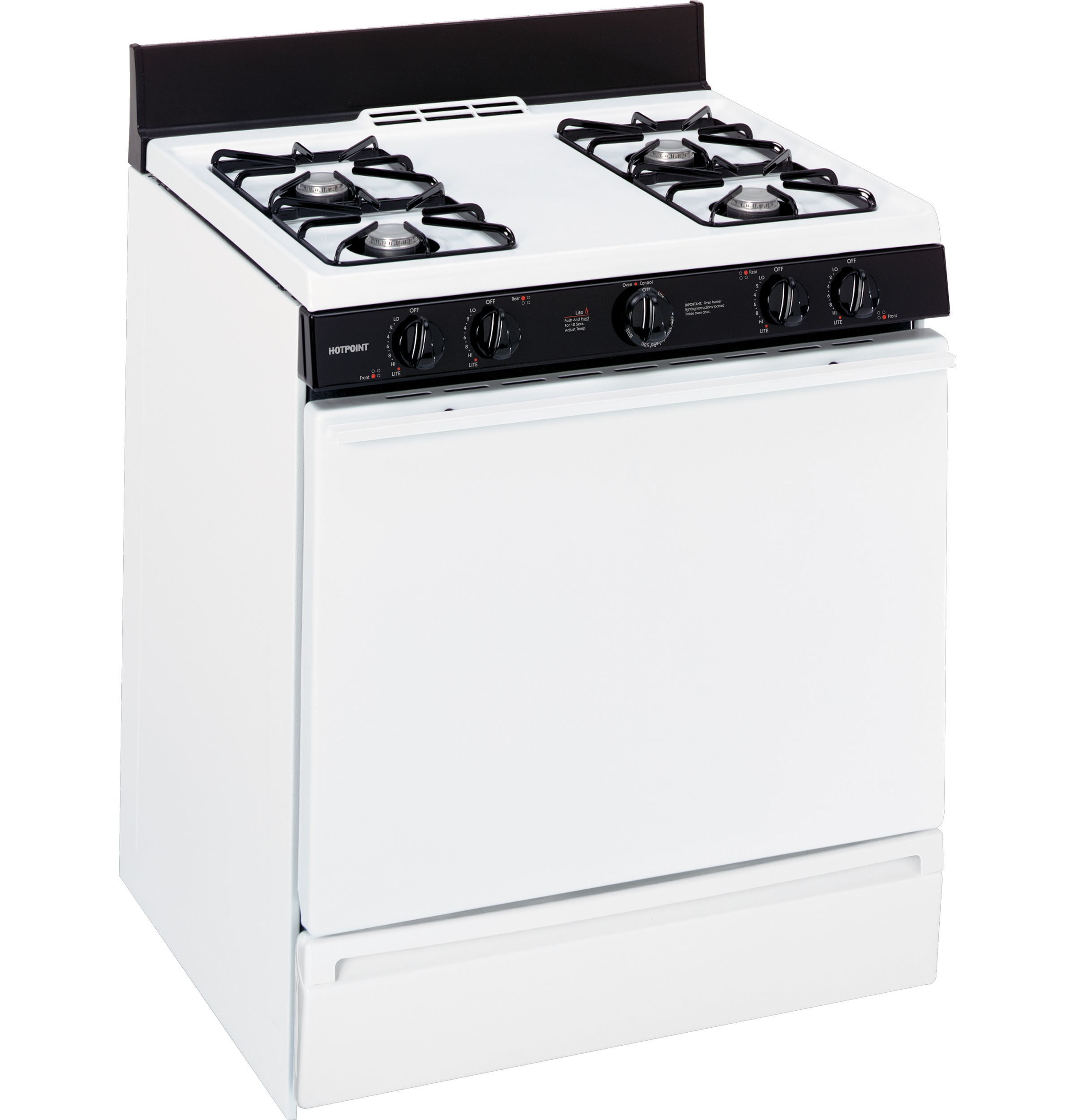 30" Free-Standing Gas Range RGB518PCDWH