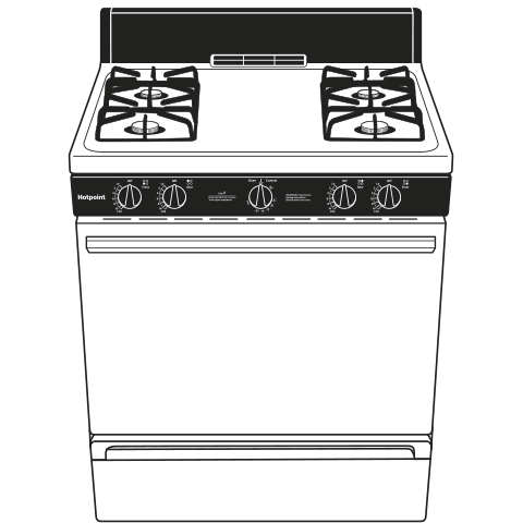 30" Free-Standing Gas Range RGB518PCHCT