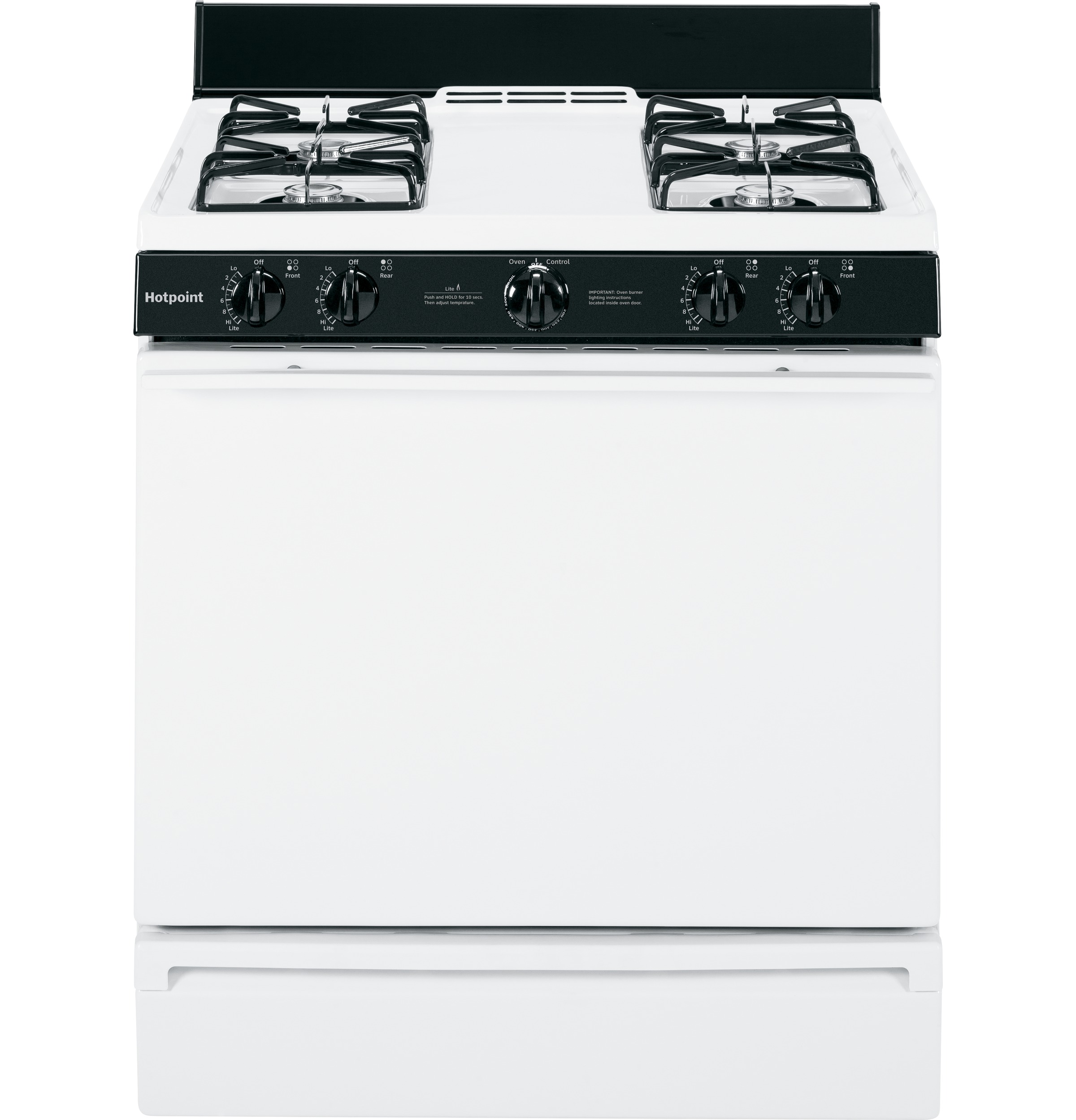 30" Free-Standing Gas Range RGB518PCHWH