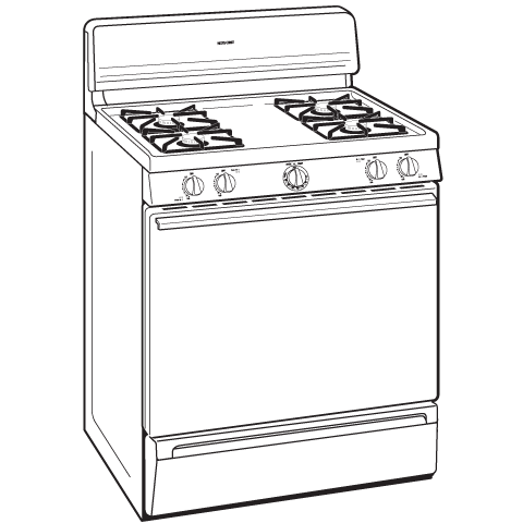 30" Free-Standing Gas Range RGB525DEDBB