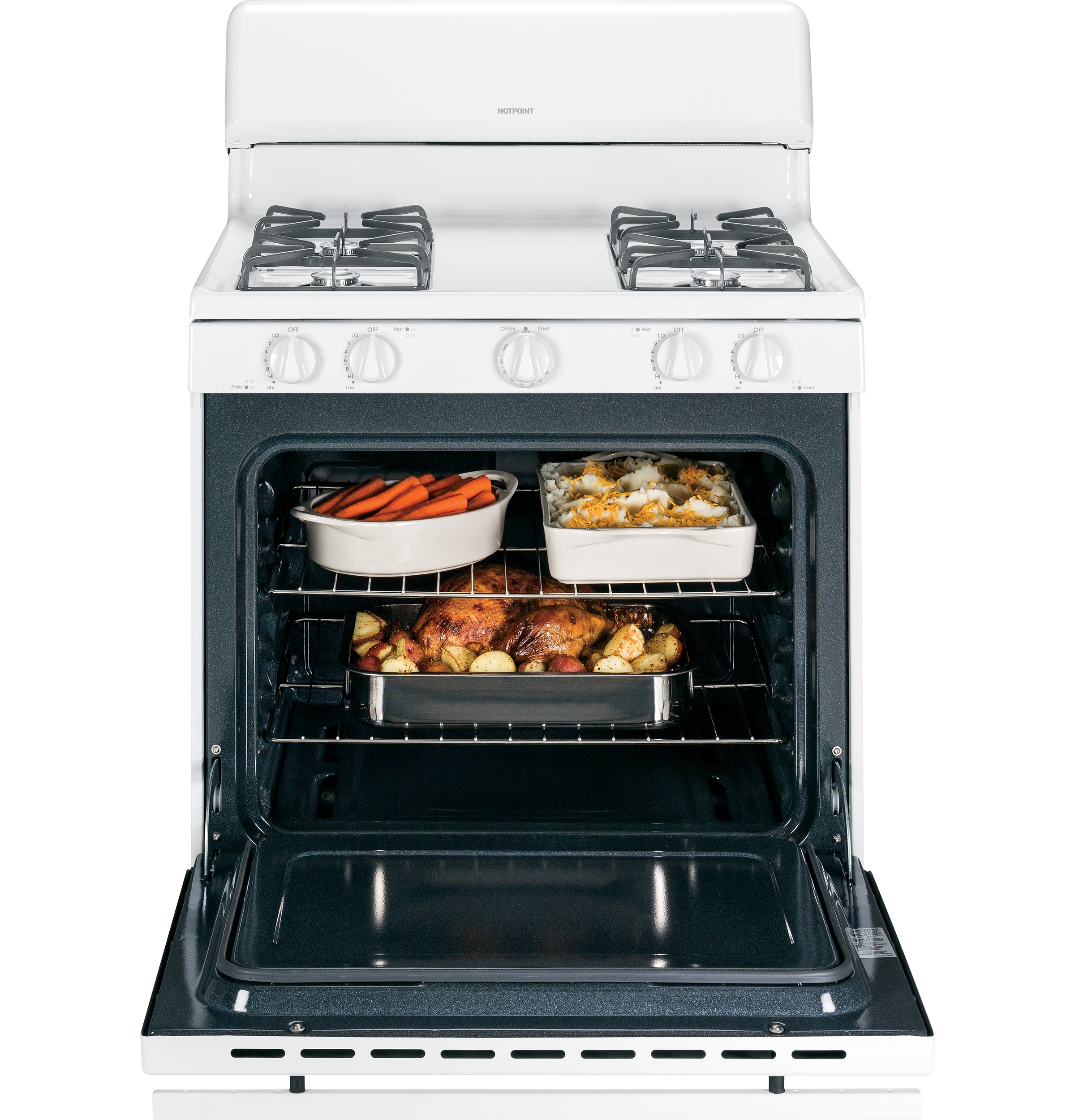 30" Free-Standing Gas Range RGB525DEDWW