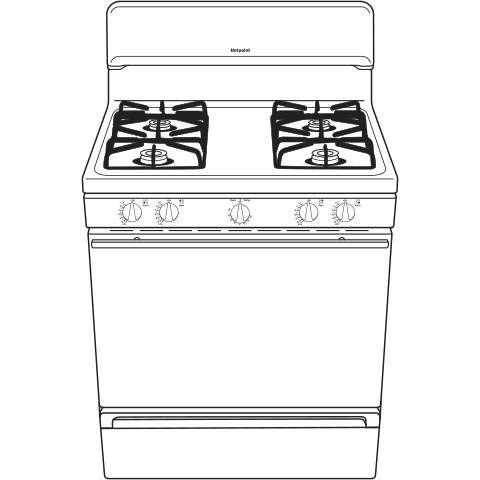 30" Free-Standing Gas Range RGB525DEHBB