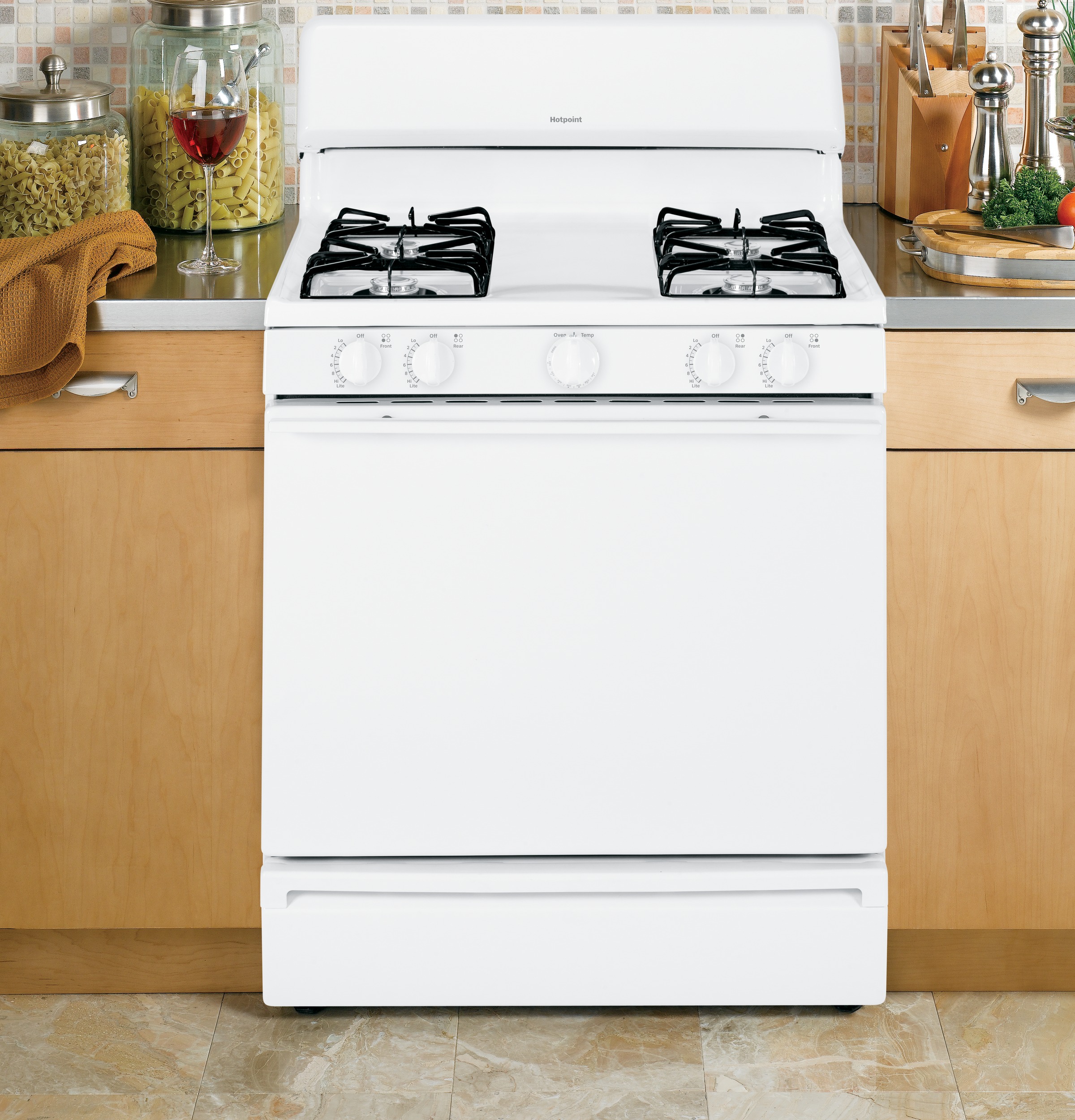30" Free-Standing Gas Range RGB525DEHWW