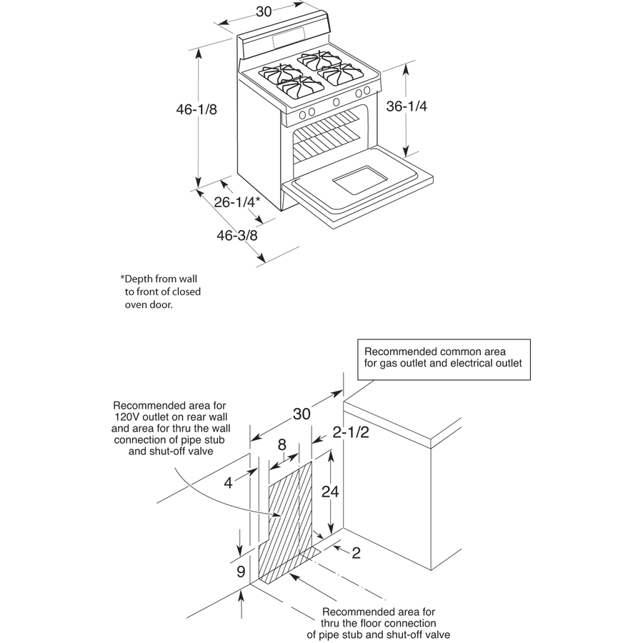 30" Free-Standing Gas Range RGB528PEPBB