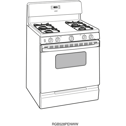 30" Free-Standing Gas Range RGB528PEPWW