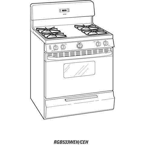 30" Free-Standing Gas Range RGB530DEPWW
