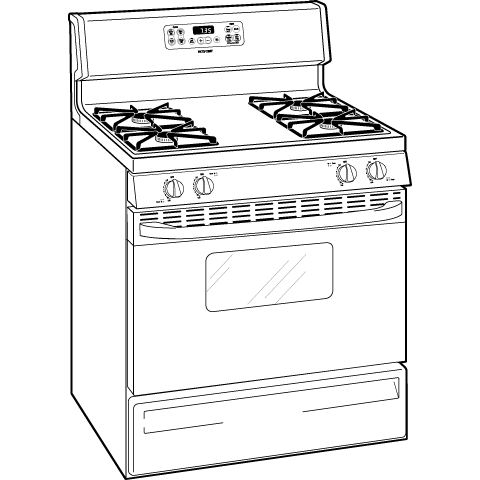 30" Free-Standing Gas Range RGB735WELWW