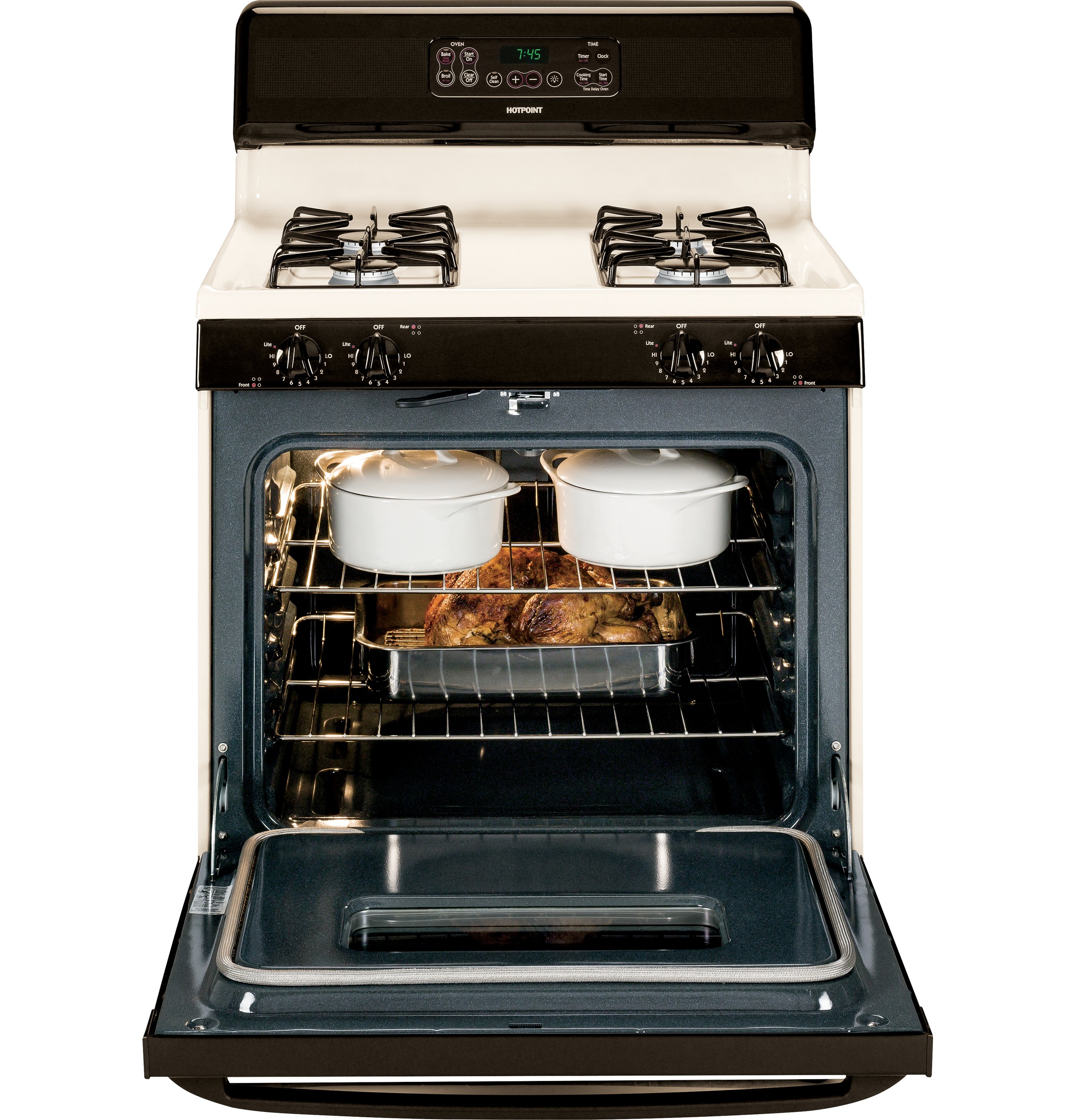 Hotpoint® 30" Free-Standing Gas Range RGB745DEPCT
