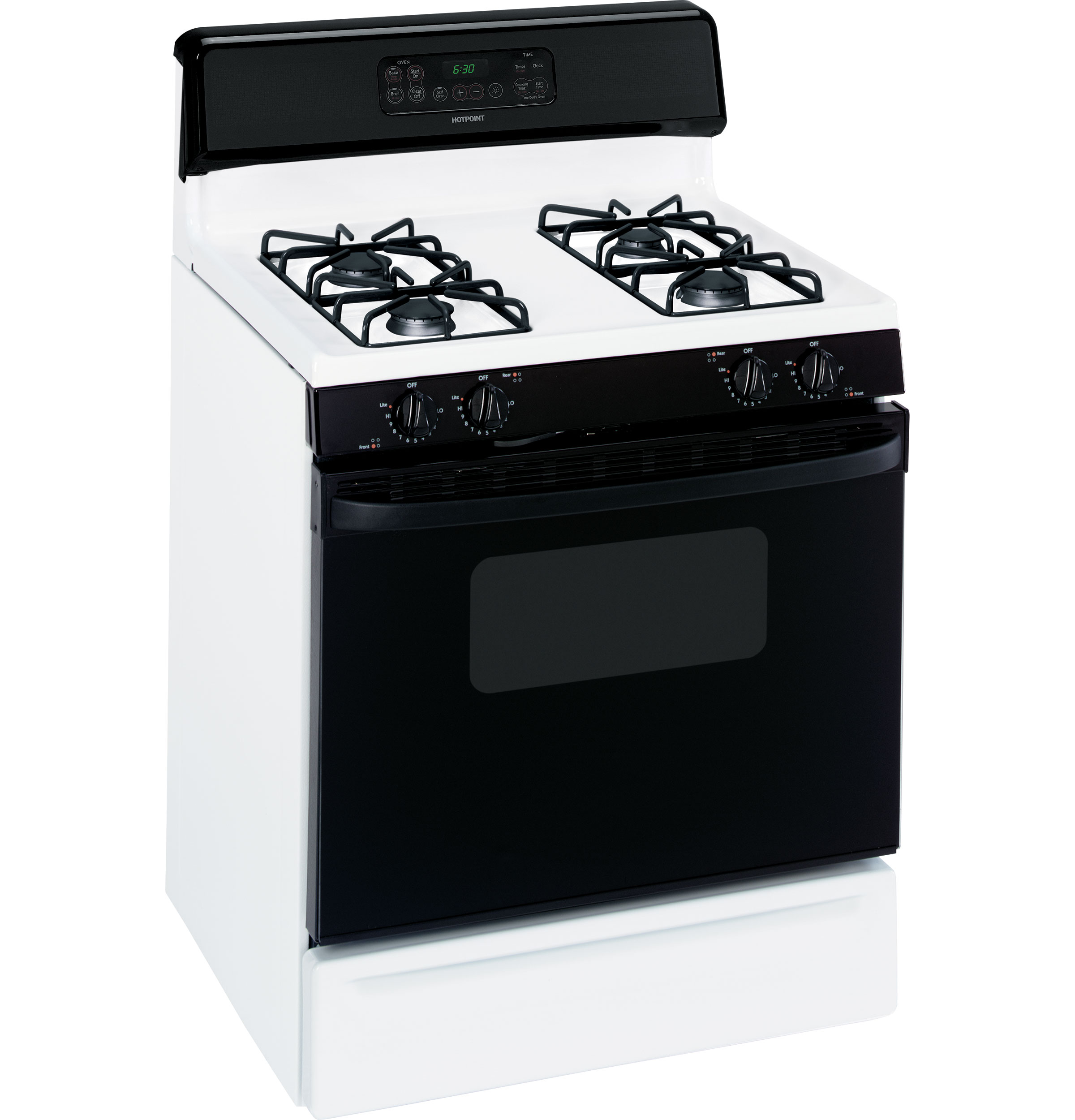 Hotpoint® 30" Free-Standing Gas Range RGB745DEPWH