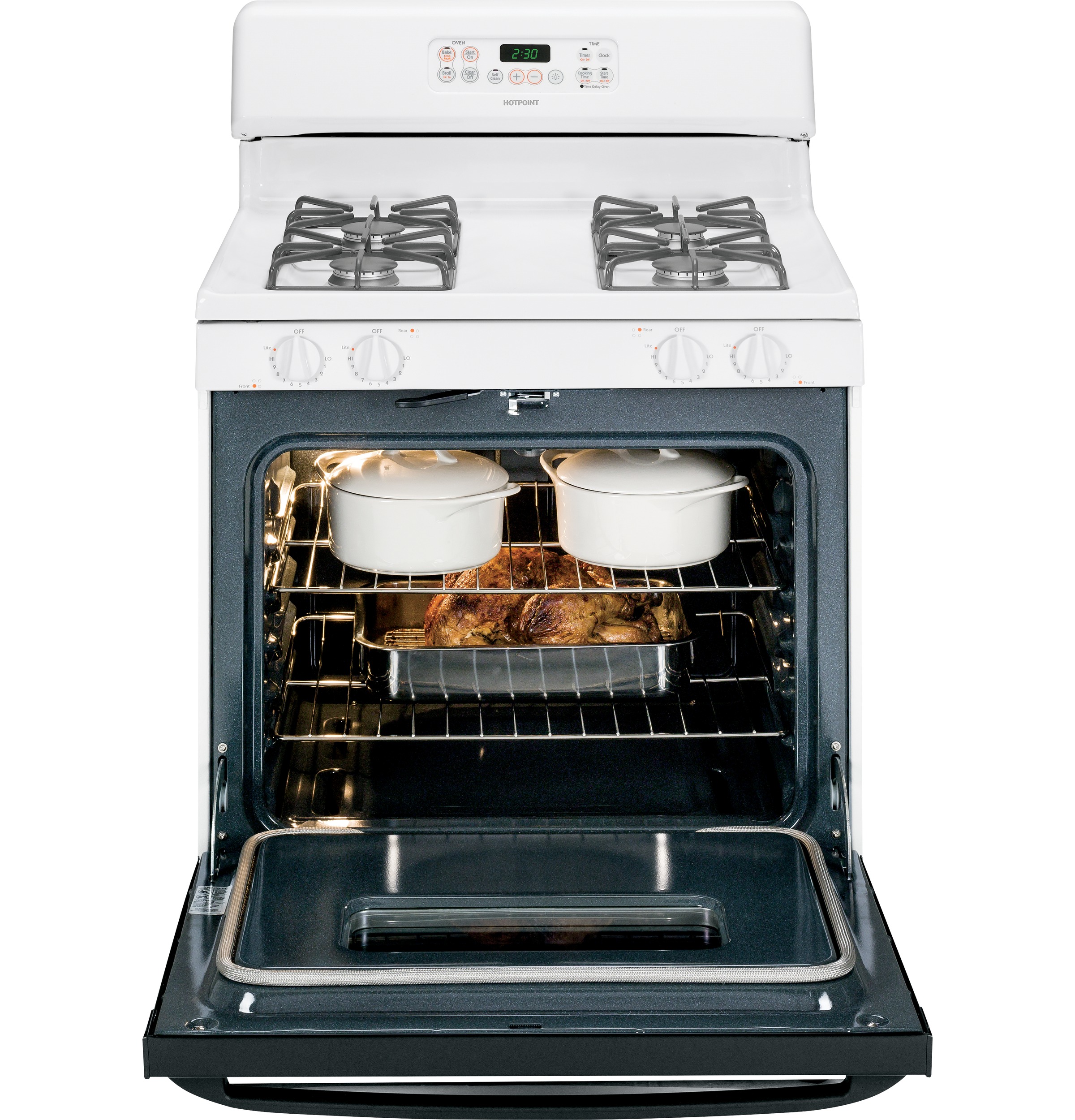 Hotpoint® 30" Free-Standing Gas Range RGB746DEPWW