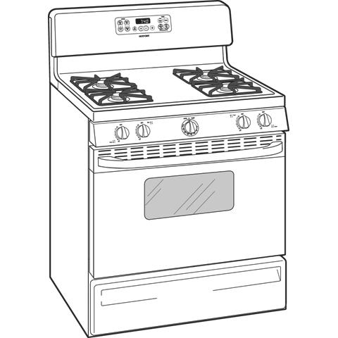 Hotpoint® 30" Free-Standing Gas Range RGB746DEPWW