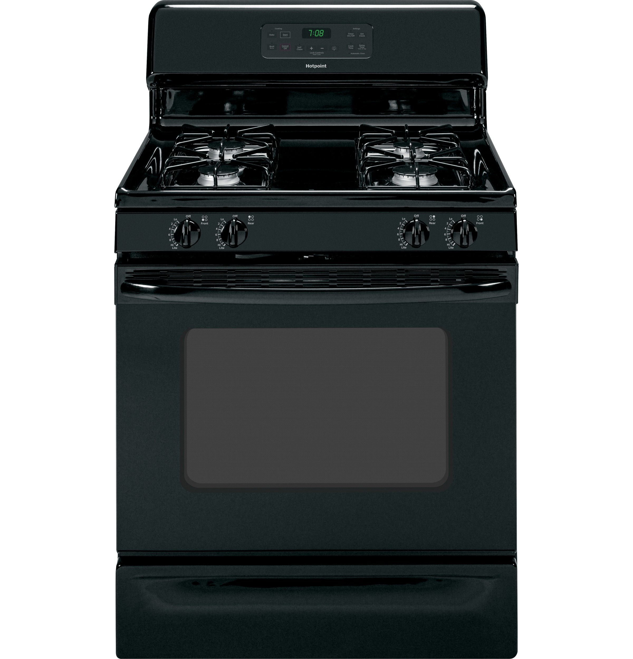 Hotpoint® 30" Free-Standing Gas Range RGB780DEHBB
