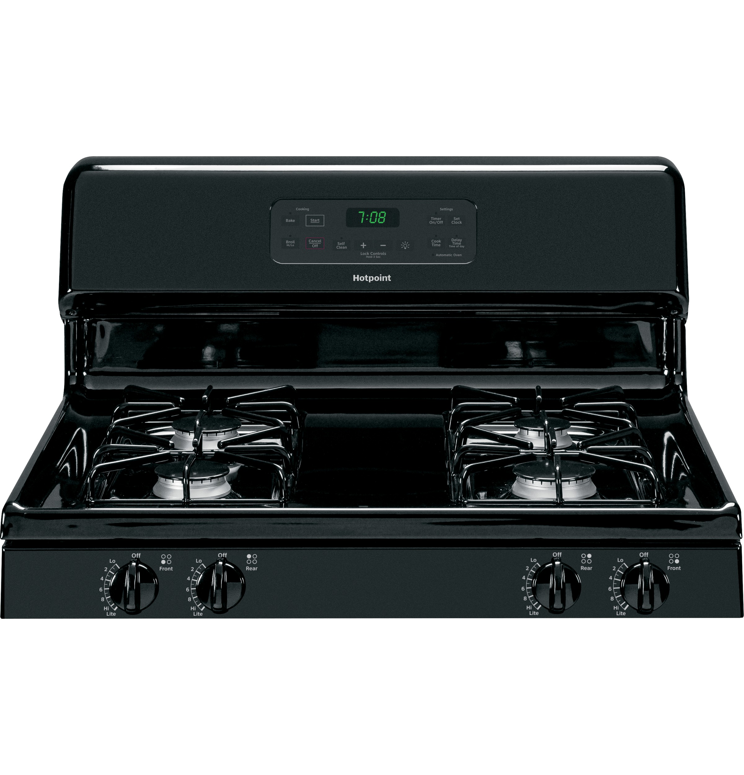 Hotpoint® 30" Free-Standing Gas Range RGB780DEHBB