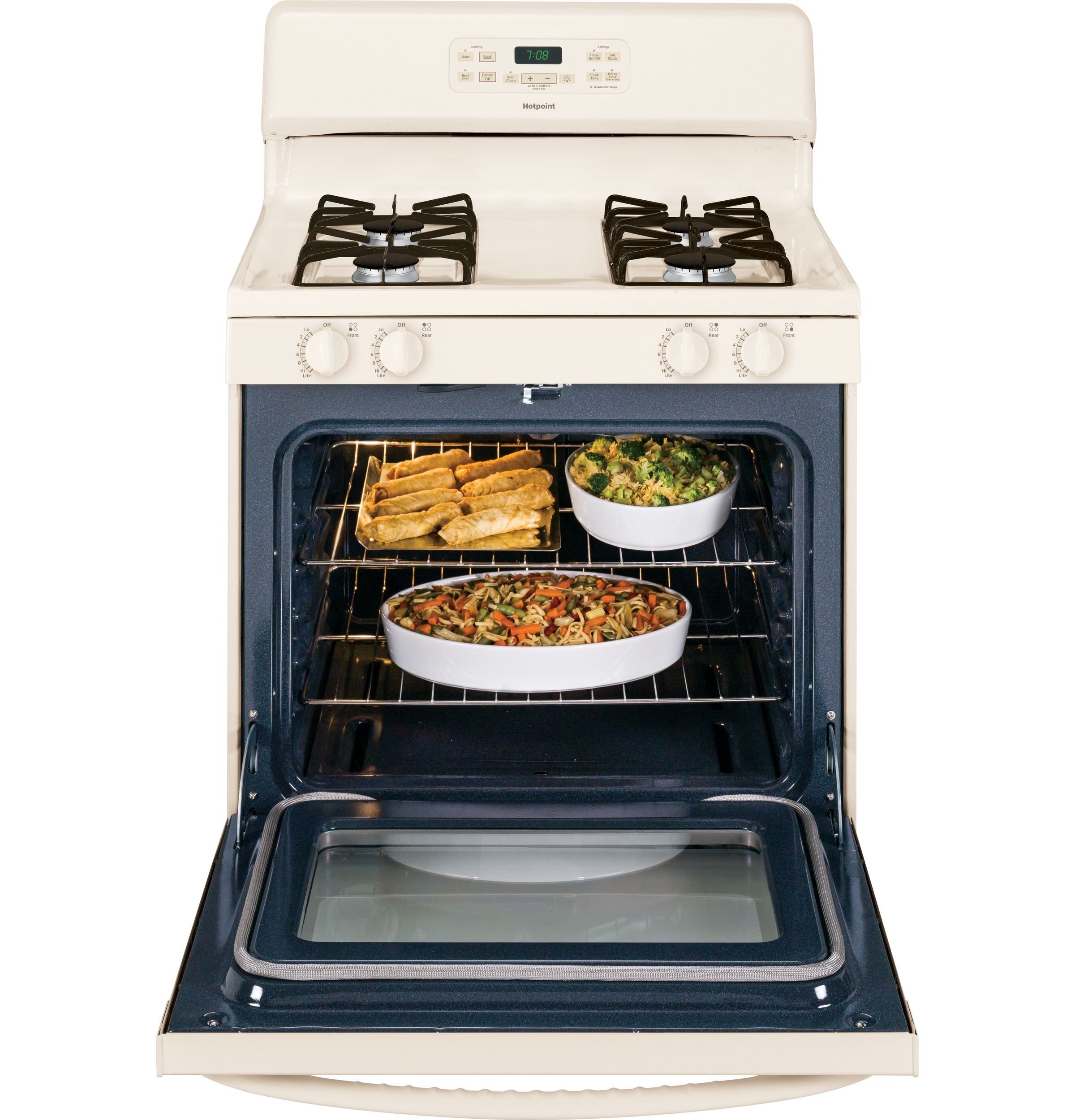 Hotpoint® 30" Free-Standing Gas Range RGB780DEHCC
