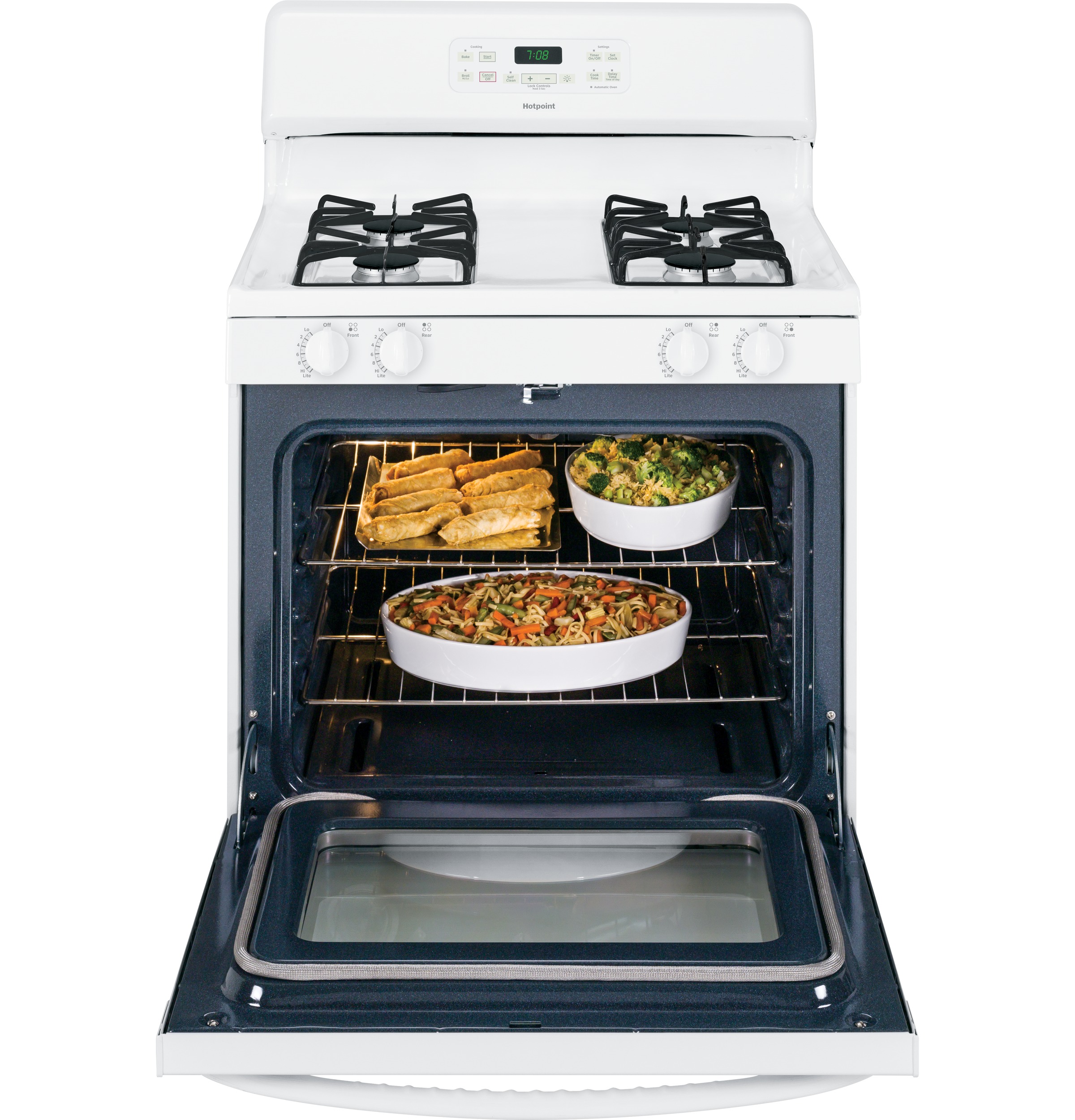 Hotpoint® 30" Free-Standing Gas Range RGB780DEHWW
