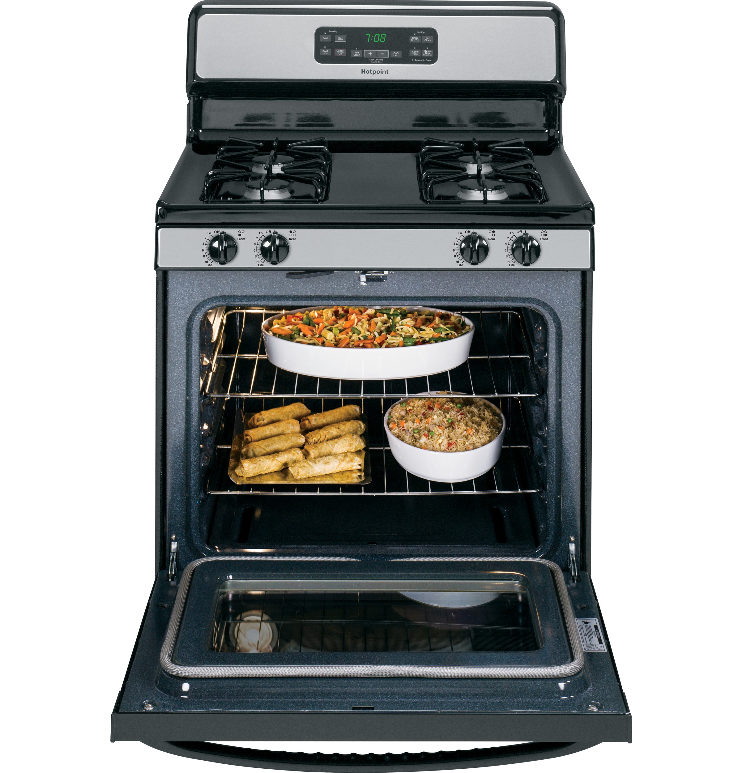 Hotpoint® 30" Free-Standing Gas Range RGB780REHSS