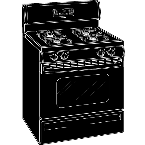 Hotpoint® 30" Free-Standing Gas Range RGB790BEKBB