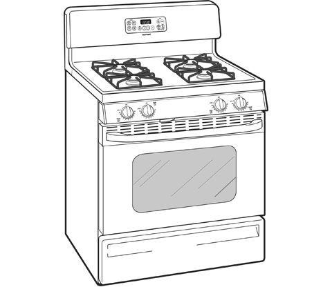 30" Free-Standing Gas Range RGB790DETBB