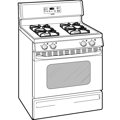30" Free-Standing Gas Range RGB790WEKWW