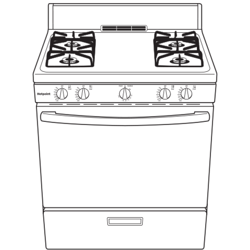 30" Free-Standing Gas Range RGBS100DMBB