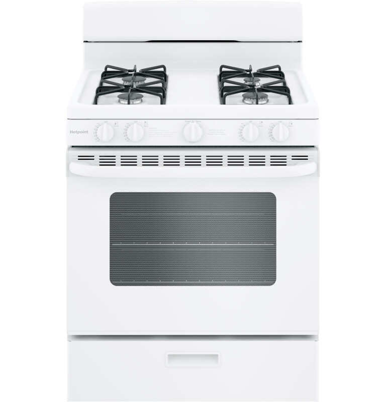 Hotpoint Hotpoint® 30" Free-Standing Gas Range with Cordless Battery Ignition White RGBS200DMWW Picture 1