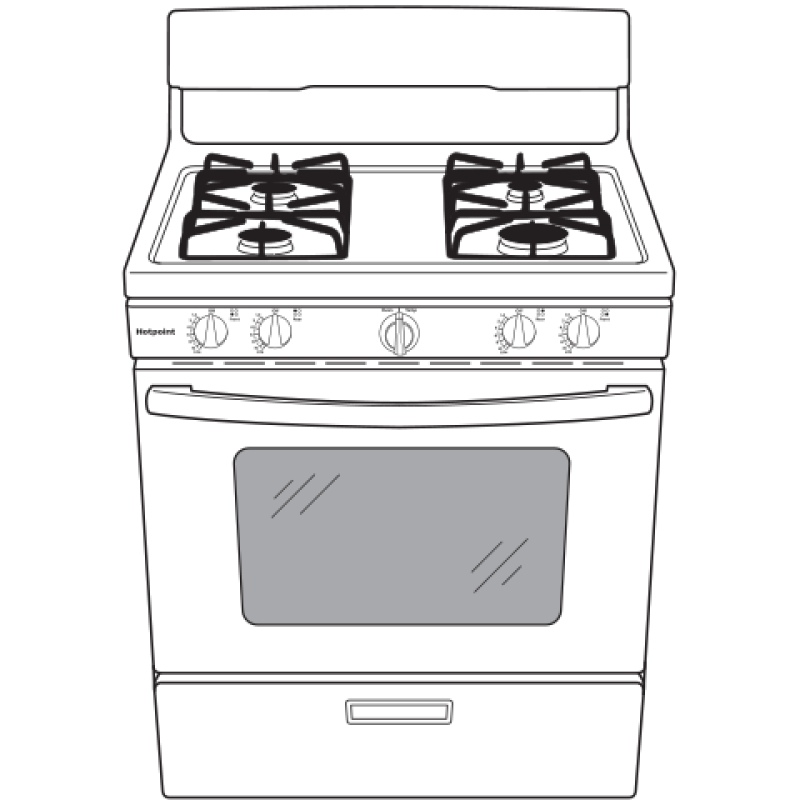 30" Free-standing Gas Range With Cordless Battery Ignition RGBS200DMWW