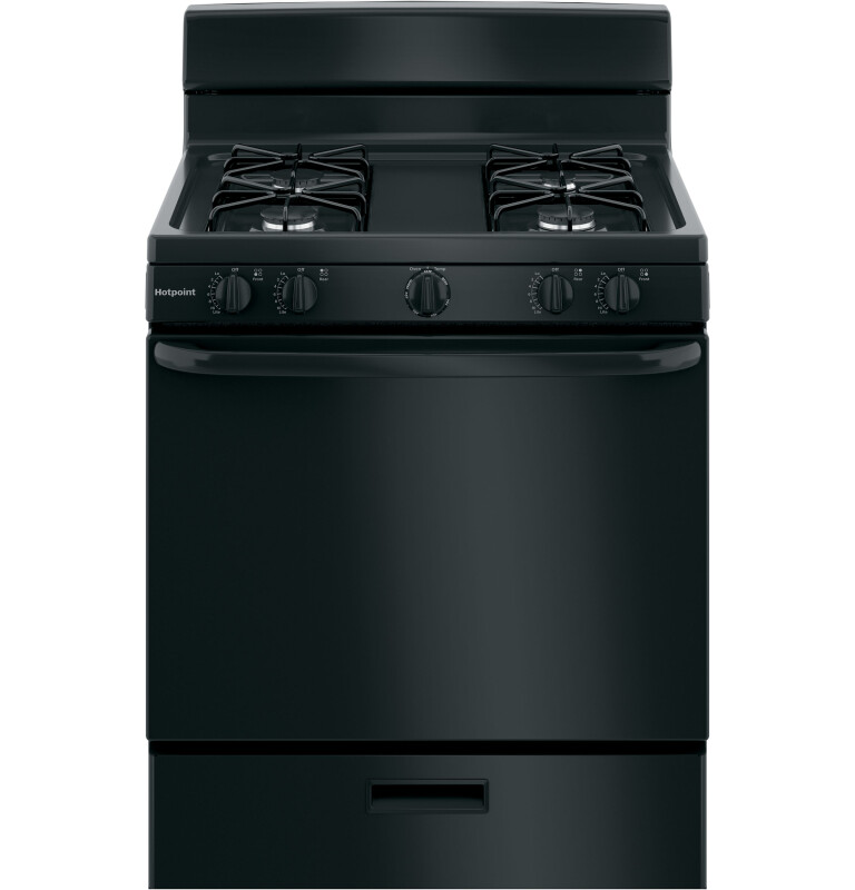Hotpoint® 30" Free-Standing Gas Range RGBS300DMBB