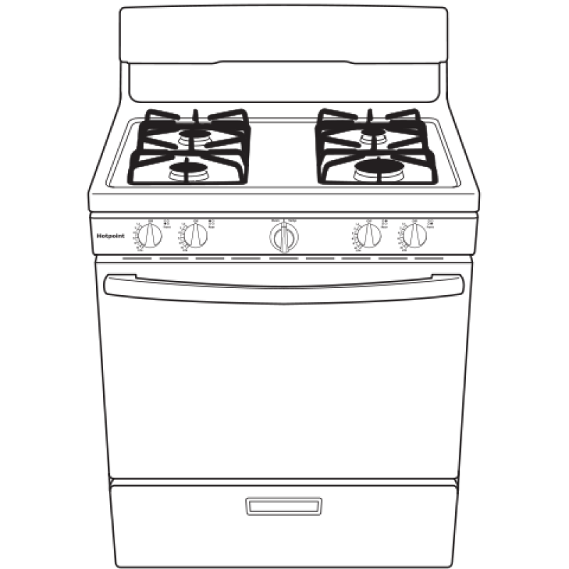 30" Free-standing Gas Range RGBS300DMBB