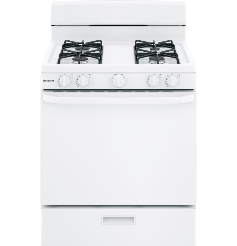Hotpoint® 30" Free-Standing Gas Range RGBS300DMBB