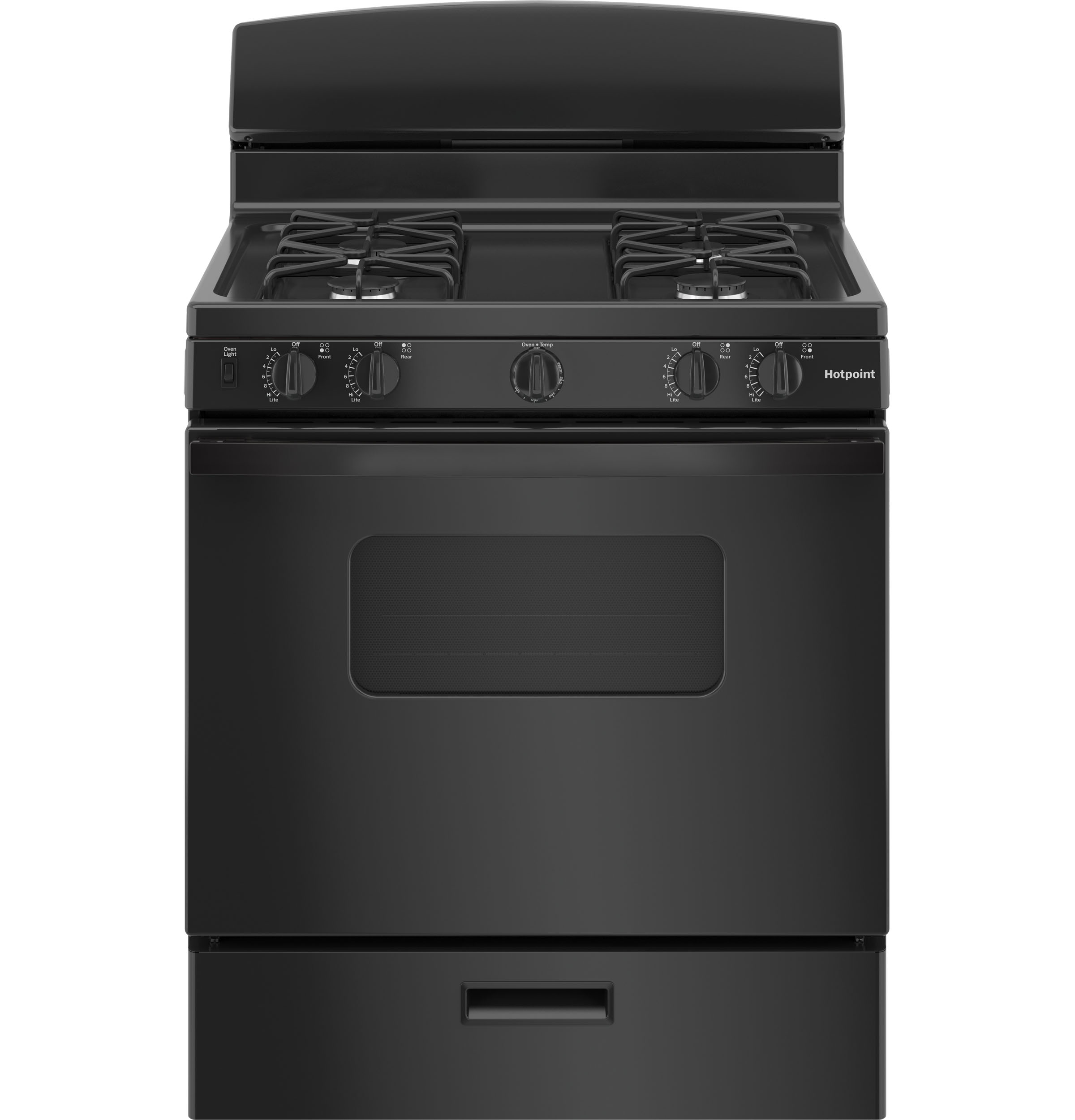 30" Free-Standing Front Control Gas Range RGBS330DRBB