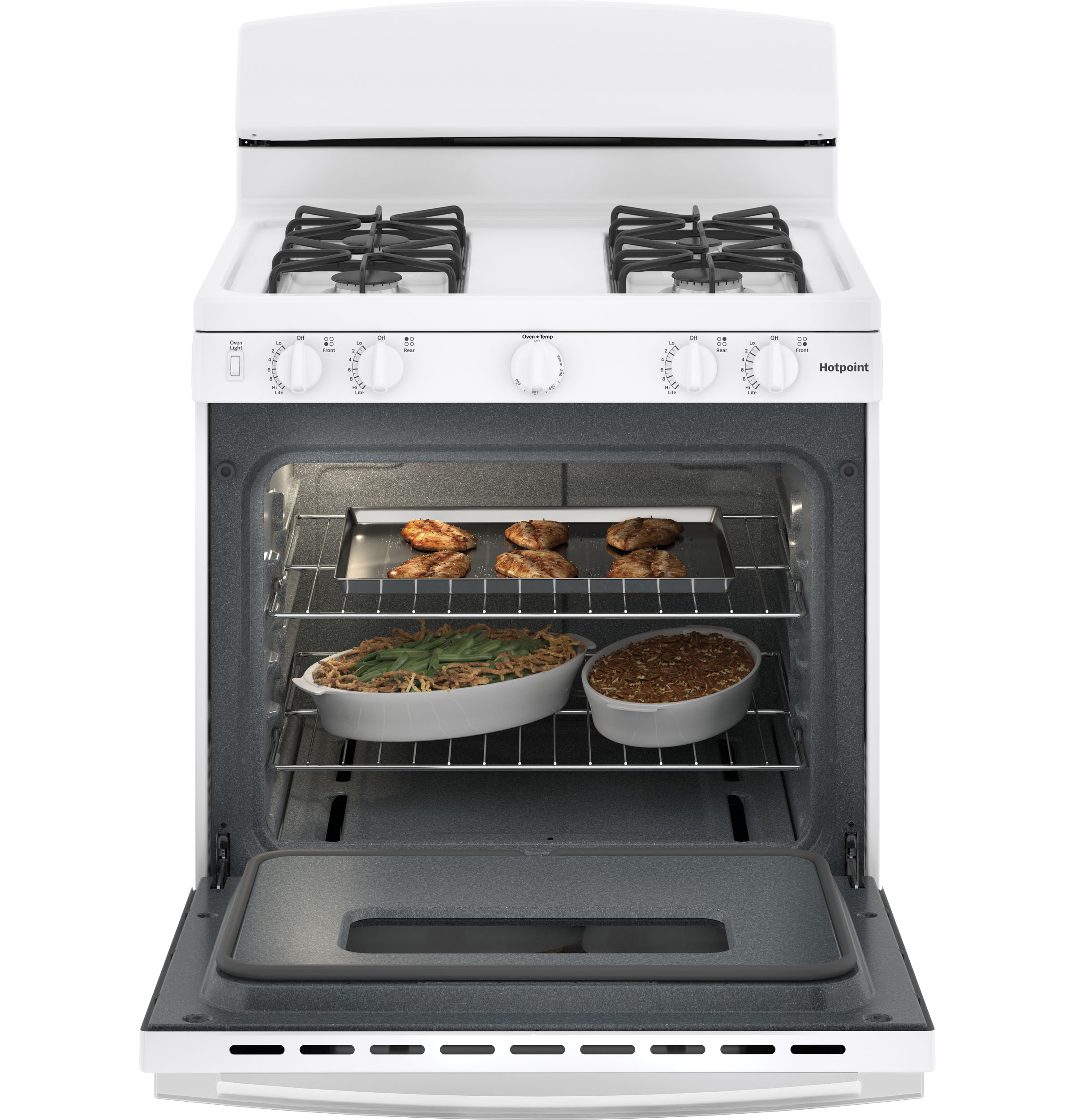 30" Free-Standing Front Control Gas Range RGBS330DRWW