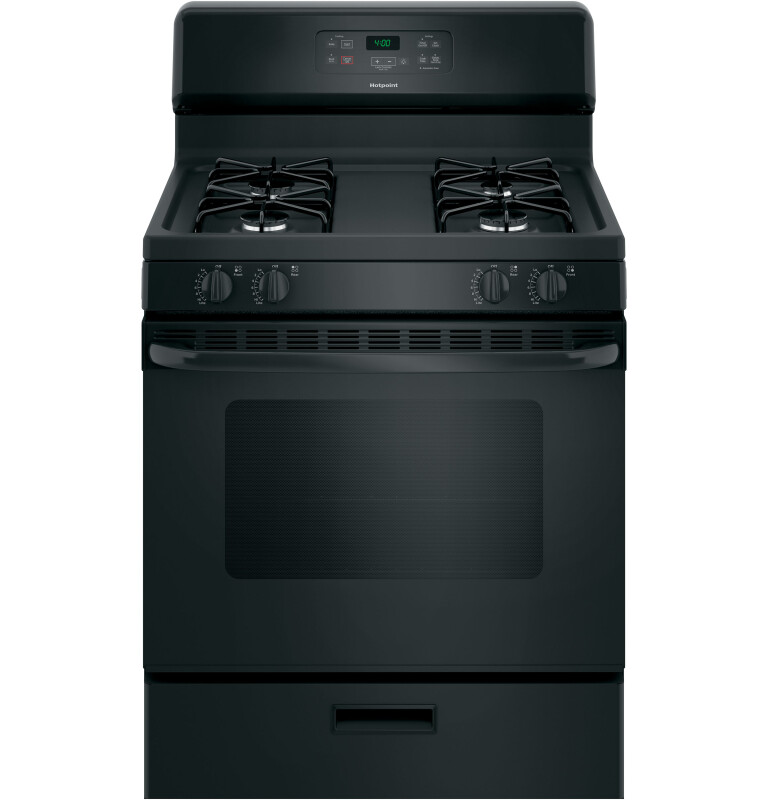 Hotpoint® 30" Free-Standing Standard Clean Gas Range RGBS400DMBB