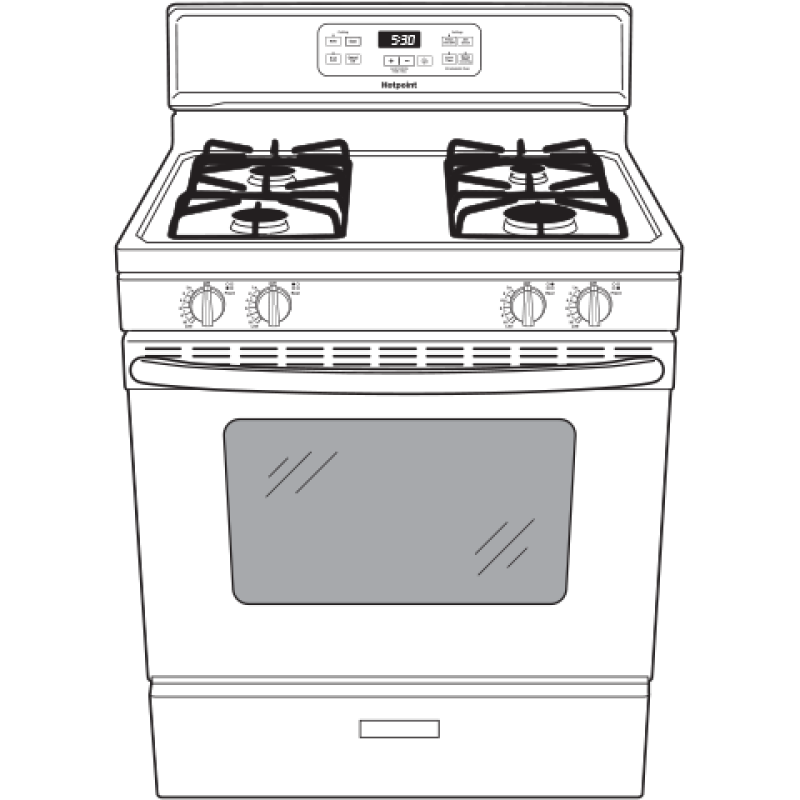 30" Free-standing Standard Clean Gas Range RGBS400DMBB