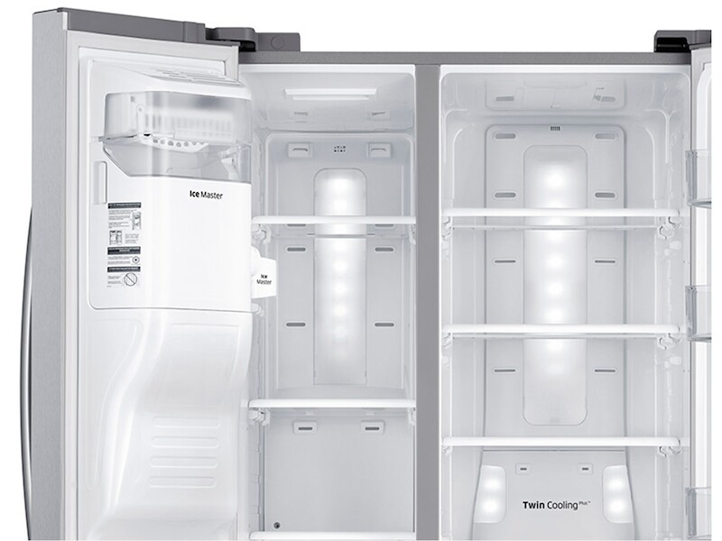 25 cu. ft. Food Showcase Side-by-Side Refrigerator with Metal Cooling in Stainless Steel RH25H5611SG