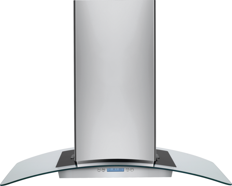 36" Glass and Stainless Canopy Island-Mount Hood RH36PC60GS