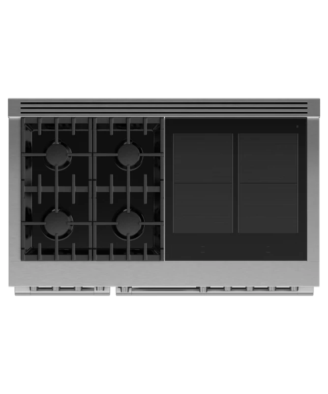 Dual Fuel Range, 48", 4 Burners, 4 Induction Zones, Self-cleaning, LPG RHV3484L