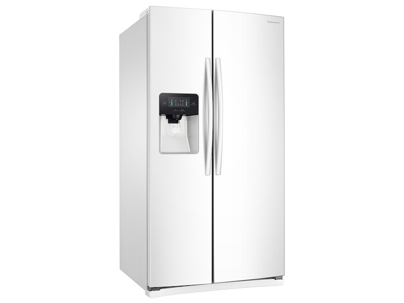 25 cu. ft. Side-by-Side Refrigerator with LED Lighting in White RS25J500DSG