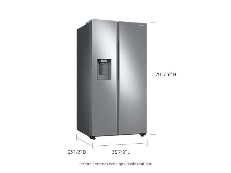 27.4 cu. ft. Large Capacity Side-by-Side Refrigerator in Stainless Steel RS27T5200SRAA