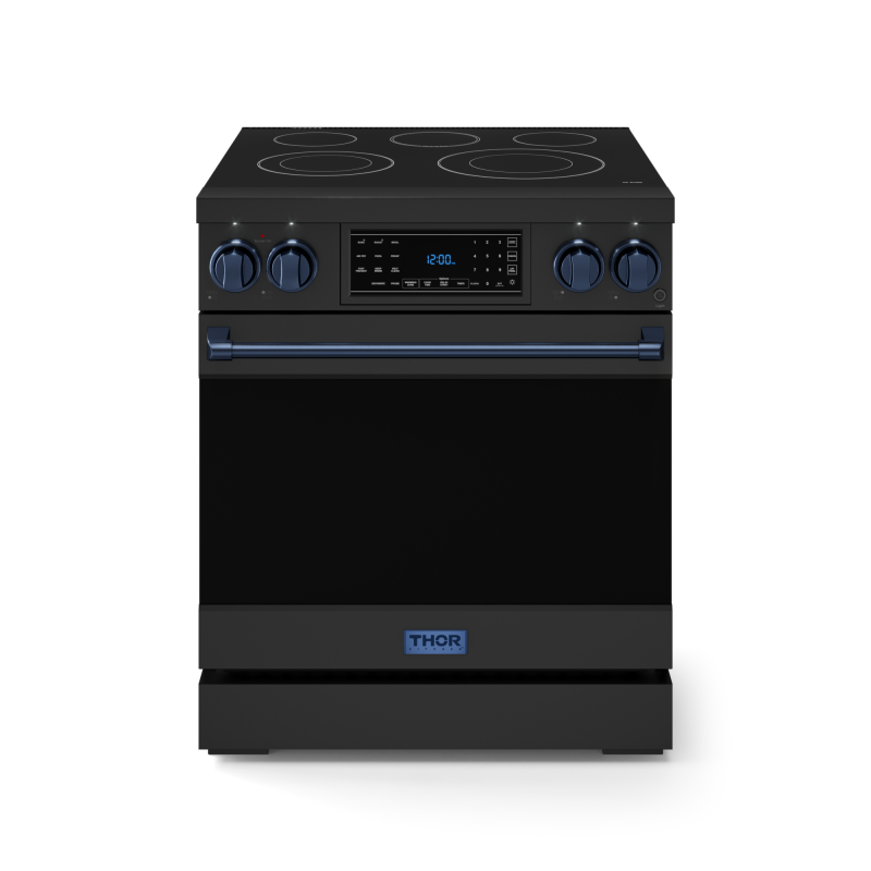 30 Inch Professional Electric Range With Tilt Panel Touch Control In Black/navy Blue Gordon Ramsay Series RSE30BBLU