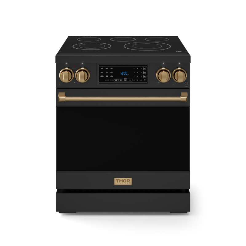 30 Inch Professional Electric Range With Tilt Panel Touch Control In Black/bronze Gordon Ramsay Series RSE30BBRZ