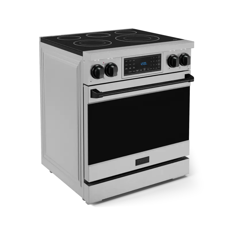 30 Inch Professional Electric Range With Tilt Panel Touch Control In Stainless Steel/black Gordon Ramsay Series RSE30BLK